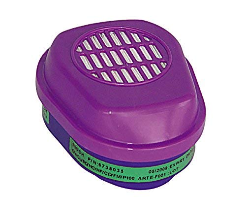 Dräger X-plore combination cartridge OV/AG/HF/FM/CD/P100 | for X-plore 3000 respirator masks | NIOSH-approved filter | 14 pieces