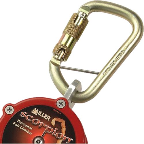 Miller by Honeywell PFL400No.-8/9FT 400-Pound Scorpion Personal Fall Limiter with Captive Eye Carabiner and Locking Snap Hook