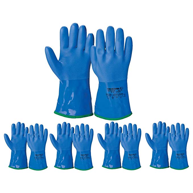 Atlas ATL495 Showa PVC Dipped Insulated Protective Medium Work Gloves, 12-Pairs