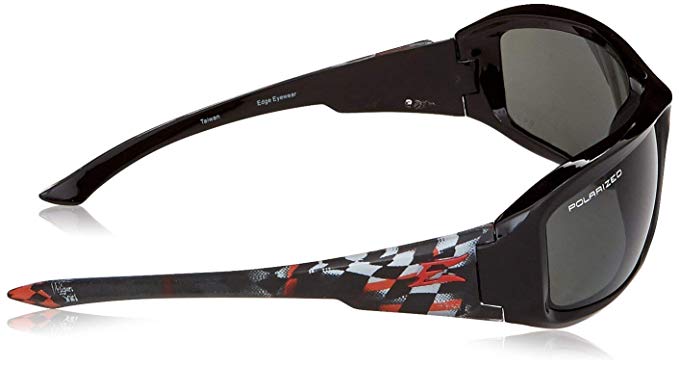 Edge Eyewear TXB216-C1 Brazeau Velocity 1 Polarized Smoke, Black (6 Pack)