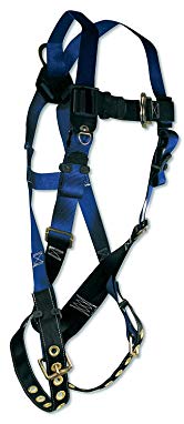 FallTech 7016 Contractor Full Body Harness with 1 D-Ring and Tongue Buckle Leg Straps, Universal Fit (3 Pack)
