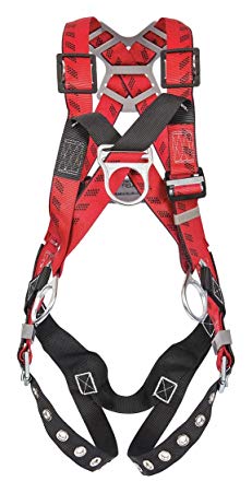 TechnaCurvÂ Full Body Harness with 400 lb. Weight Capacity, Red, Universal