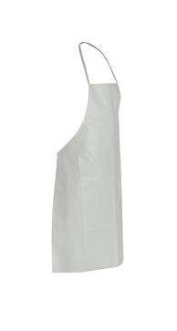 DuPont Tychem 4000 SL274B Disposable Bib Apron with Bound Seams, White, Universal Size (Pack of 50)