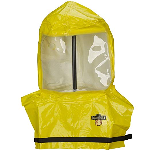 Lakeland ChemMax 4 Short Bib Hood with Visor, Disposable, Yellow (Case of 6)
