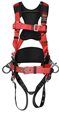3M Protecta Pro Fall Arrest Kit with Back/Side D-Rings, Shoulder/Hip/Leg Padding, Pass Thru Buckle Chest and Tongue Buckle Legs