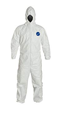 DuPont Tyvek 400 TY127S Disposable Protective Coverall with Respirator-Fit Hood and Elastic Cuff, White, X-Large (Pack of 25)