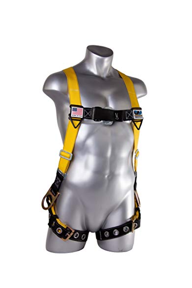 Guardian Fall Protection 01751 Surfacetech Barrier Web Velocity HUV with Tongue Buckle Leg Straps and 3 D-Rings