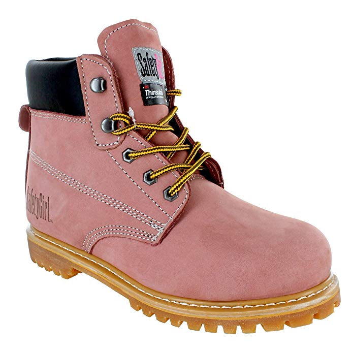 Safety Girl II Insulated Work Boot - Steel Toe Light Pink