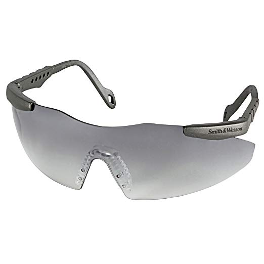 Smith and Wesson Safety Glasses (19831), Magnum 3G Safety Eyewear, Indoor / Outdoor Lenses with Metallic Gray Frame, 12 Units / Case
