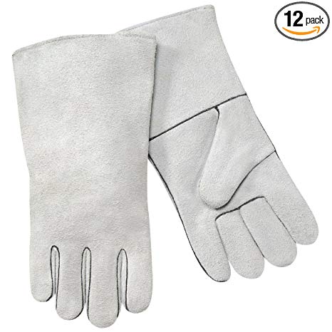 Steiner 02208-L Welding Gloves, Gray Super Economy Shoulder Split Cowhide, Large (12-Pack)