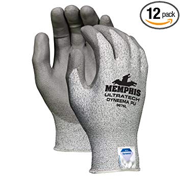 Memphis 9676L UltraTech Dyneema Cut Resistant PU Coated Gloves 12 Pair LARGE