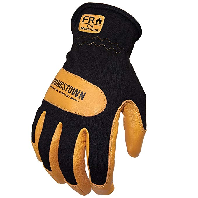 Youngstown Glove 12-3270-80-3XL Flame Resistant Mechanics Hybrid Gloves, XXX-Large, Black