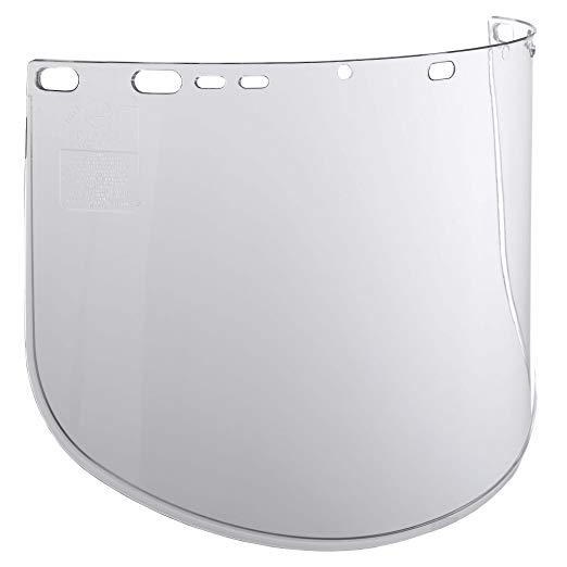 Jackson Safety F40 Propionate Lightweight Face Shield (29084), 9” x 15.5” x 0.06”, Clear, Face Protection, Unbound, 12 Shields / Case