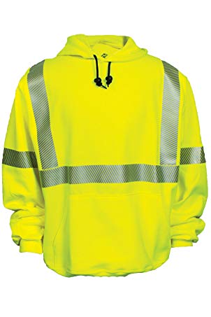 National Safety Apparel Flame Resistant (FR) Hi-Vis Hooded Pullover Sweatshirt, Class 3 (C21HC03C33X)