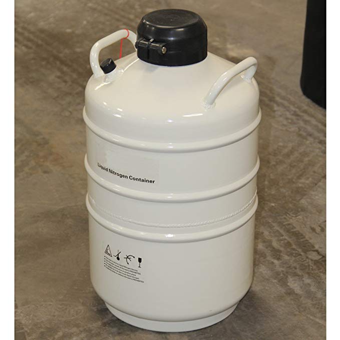 HFS -15 Liter Cryogenic Container Liquid Nitrogen Ln2 Tank,Update with Straps and Carry Bag (15 Liter)