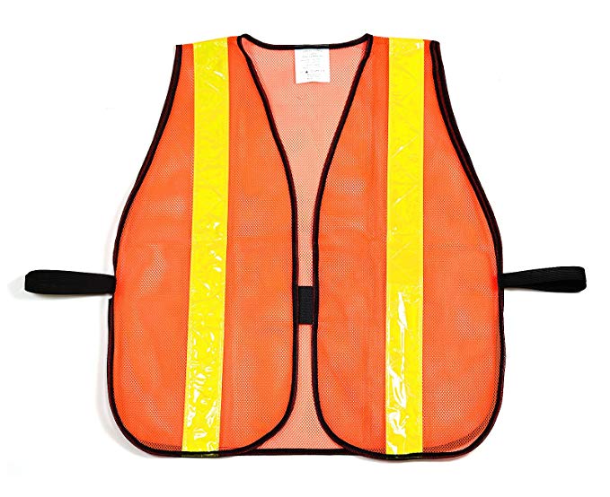 (Box Deal) RK 8011 Safety Vest with Reflective Stripes (50- Pack, Neon Orange)