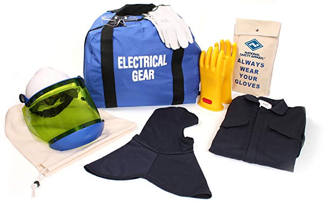 National Safety Apparel KIT2CV11B3X08 ArcGuard UltraSoft Arc Flash Kit with Coverall and Balaclava, 12 Calorie, 3X-Large, Size 8, Navy