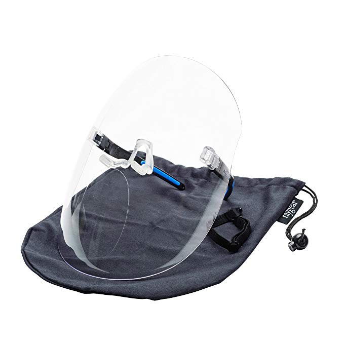 X Shield: Full Face Non-Vented Clear Face Shield Worn Like Glasses - Use Without Hats, Caps and Helmets