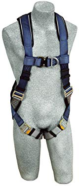 3M DBI-SALA ExoFit 1108526 Vest Style Harness, Front & Back D-Rings, Loops For Belt, Quick-Connect Buckles, Medium, Blue/Gray